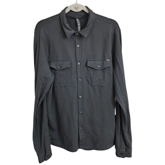 Vuori Other - Vuori Shirt Boulevard Jacket Mens Medium Gray Button-Up Performance Shacket NWT‎